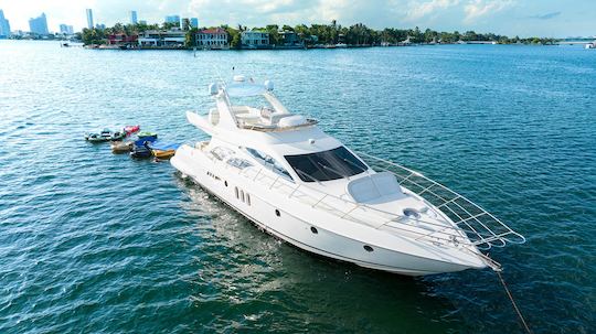 Captained 65-ft Azimut Power Mega Yacht for Up to 13 Guests in Miami