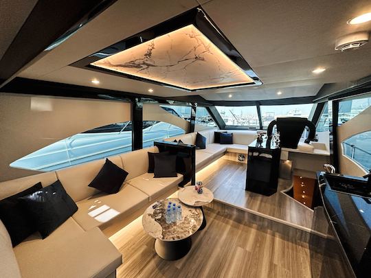 Luxury Marine 2024 New 60FT Spacious Sundeck up to 20 Guests in Dubai Best Offer