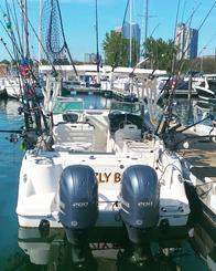 Fully Rigged Fishing Boat on Lake Michigan!