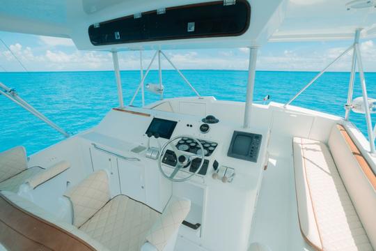 Offre de dernière minute ! Ocean Yacht de 55 pieds à louer à Cancun, au Mexique.