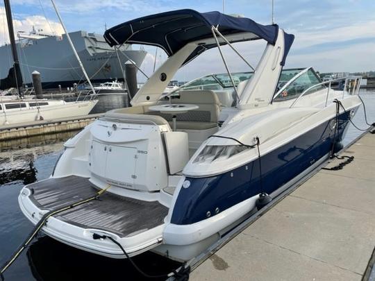 Cruise the Inner Harbor and beyond on a Monterey 350 Sport Yacht