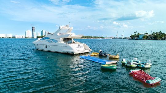 Captained 65-ft Azimut Power Mega Yacht for Up to 13 Guests in Miami