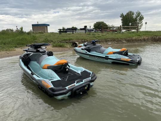 Pair of 2023 Sea-Doo WAKE PRO 230 jet skis for rent in Loveland, Colorado