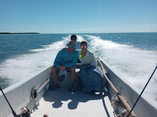 Charter your flats boat in corozal/chetumal bay