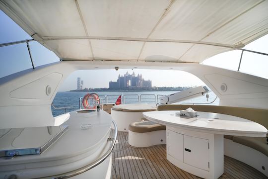 Experience Dubai on our Majesty 88ft Jacuzzi Yacht!