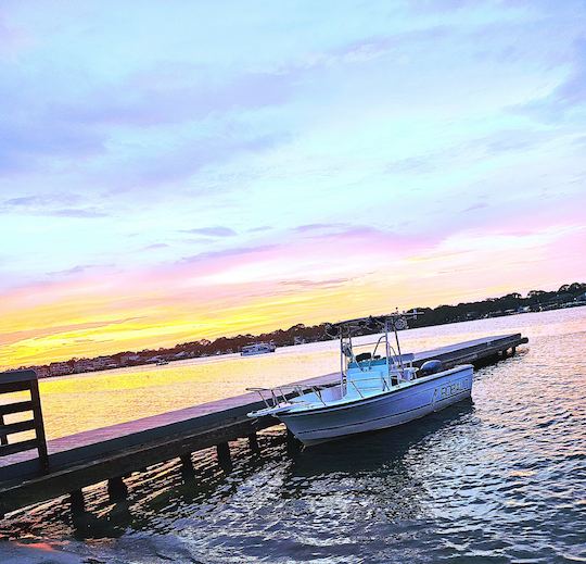 King Triton 22ft center console with crazy loud sound system