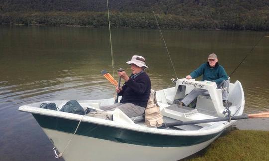 Fishing from our imported drift boat is quiet an experience!