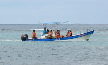 Passeio de barco com fundo de vidro e mergulho com snorkel em Roatán, Honduras