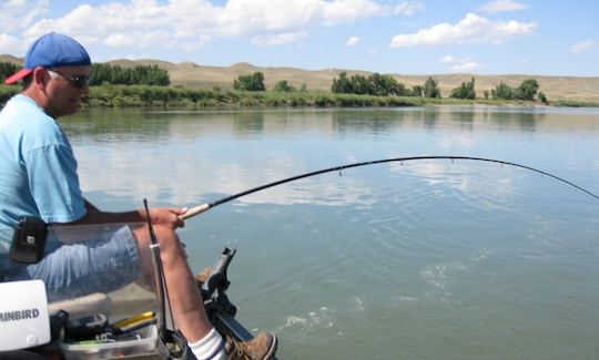 Viagens guiadas de pesca de esturjão em Medicine Hat Alberta, Canadá