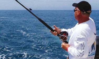 VIAJE DE PESCA en un barco Shamrock de 26 pies en Playa Blanca, Coclé, Panamá