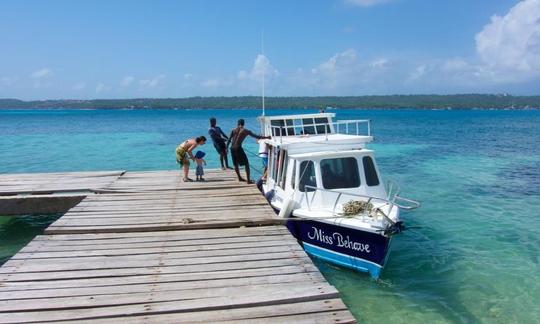 Passeio pelo fundo de vidro em San Andrés