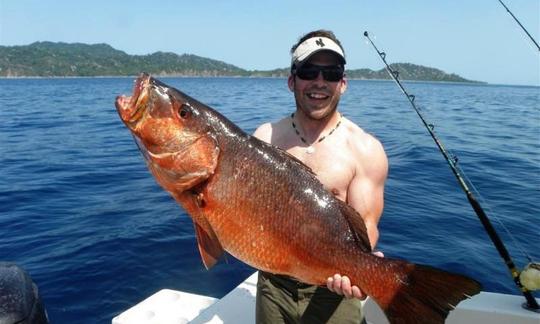 Disfrute de la pesca en alta mar en la consola central de 27 pies en Chiriquí, Panamá