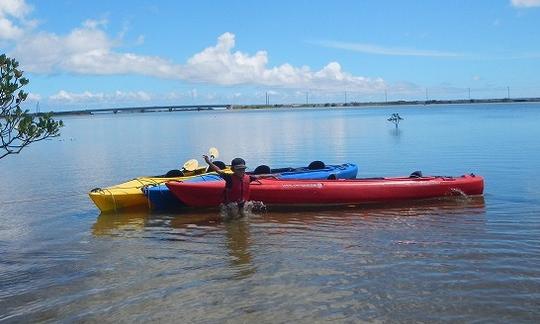 Aproveite o passeio de caiaque no mar no extremo oeste da Ilha Iriomote, no Japão