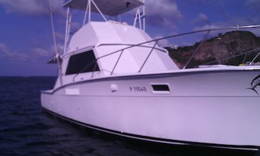 36 ft Sport Fisherman Charter for 15 People in Rivas, Nicaragua