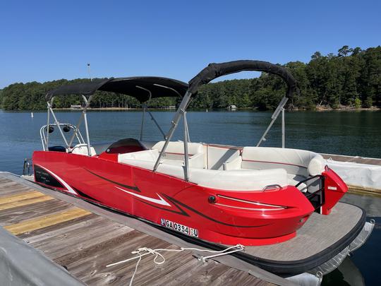 Big Red 24' Larson Pontoon and 250HP of Excitement