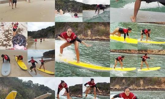 Clases de surf en la playa de Pipa, Rio Grande do Norte