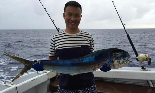 Passeios de pesca em barco de 28 pés na Ilha Denarau, Fiji