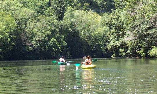 Viaje individual en kayak a los ríos L' Averon en Saint-Antonin-Noble-Val