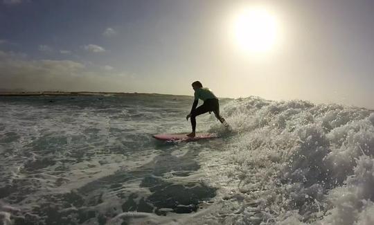 Cours de surf à El Cotillo, Espagne