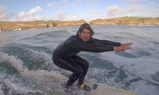 Clases de surf en Mawgan Porth