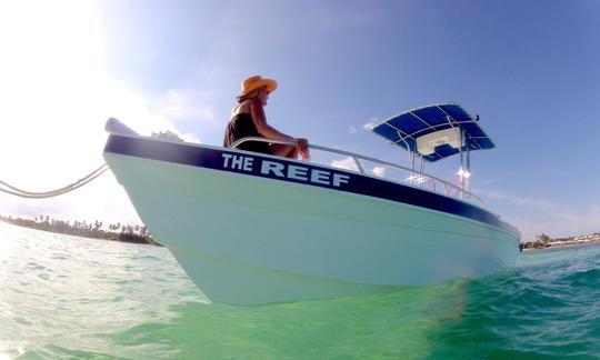 Private Cap Cana Sandbar & Snorkel on Center console 