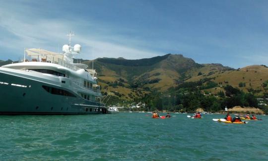 Viagens de passageiros em navios de cruzeiro em Akaroa, Nova Zelândia