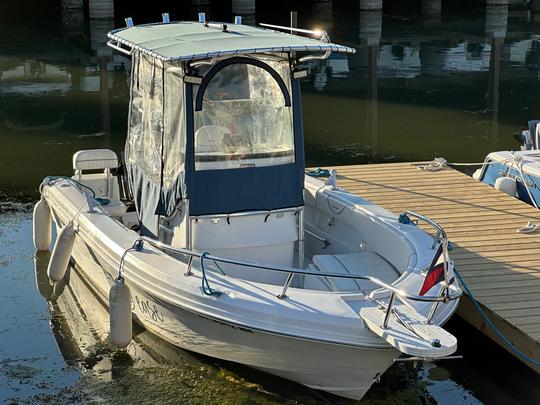 Console centrale T-Top de 20 pieds avec 150 ch équipée pour la rivière !