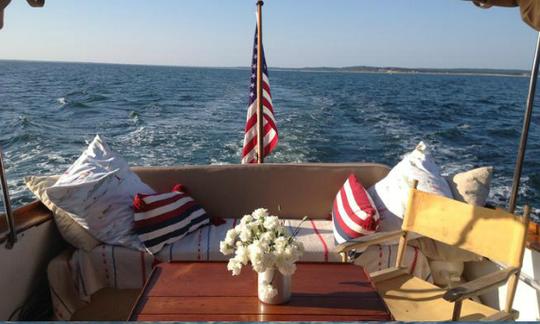 Charter a 30' Classic Wooden Motor Boat in East Hampton, NY