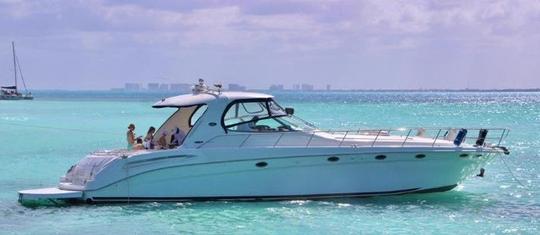 Exclusivo yate gigante a motor Sundancer de 60 pies en Cancún, Quintana Roo