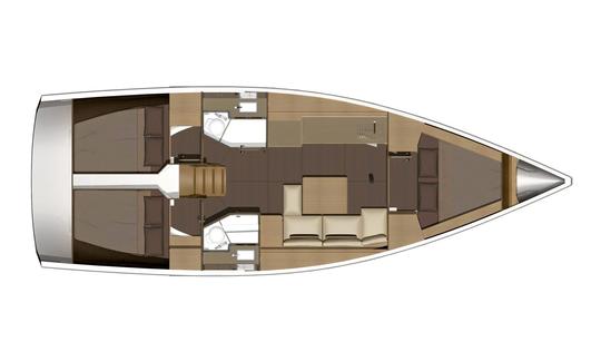 AVANTI - Dufour 382 Grand`Large (3 cabines, 2 cabines, à partir de 2017) Base Horta, île de Faial, Açores