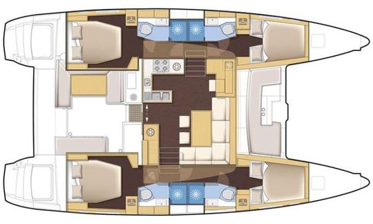 Charter 12 person Lagoon 450 Sailing Catamaran in Split, Croatia