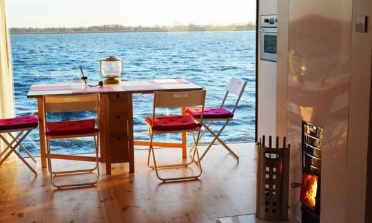 Houseboat HT10 with 2 Bedrooms and Floating Terrace in Poland