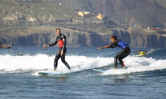 Cours de surf pour débutants à Gran Canaria !