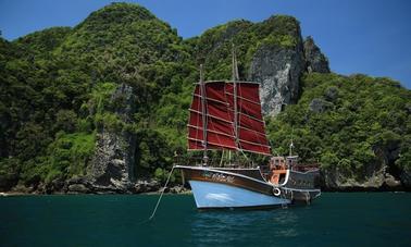 Enjoy Sunset and B.B.Q Seafood dinner Cruise in Krabi, Thailand on Sailing Yacht