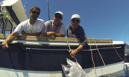 Pêche en haute mer à Madalena, au Portugal, dans une cabine Blue Cuddy de 29 pieds