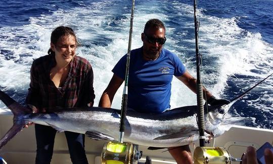 Disfrute de la pesca en Alvor, Portugal, en una cabaña Rodman Cuddy de 33 pies