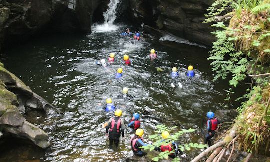 Canyoning in the Keltneyburn with Splash White Water Rafting Aberfeldy.