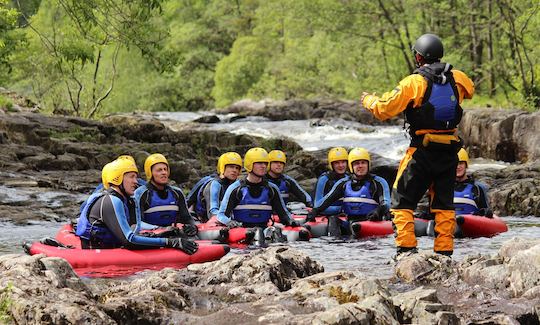 Rafting and River Bugging with Splash White Water Rafting in Aberfeldy Scotland.