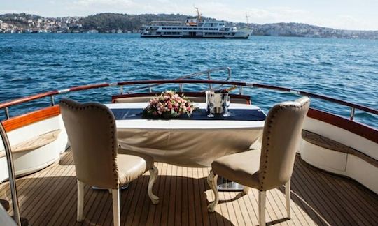 Spend the day in the beautiful sea of İstanbul, Turkey with this luxury motor yc