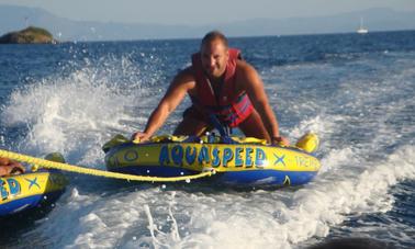 Enjoy Donut Rides at Ahladies Beach, Sporades