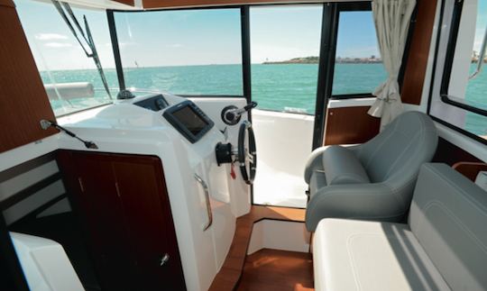 Enjoy Fishing in Brest, France on 23' Barracuda 7 Cuddy cabin