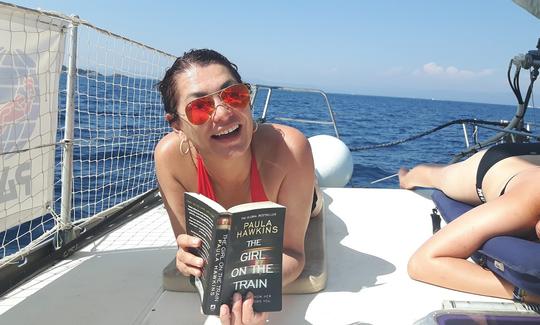 Reading from the boat