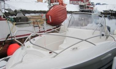 Enjoy Fishing in Finnmark, Norway on 18' Örnvik 555 Commander Center Console