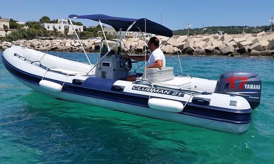 Rent 21' Clubman 21 Rigid Inflatable Boat in Santa Maria di Leuca, Puglia