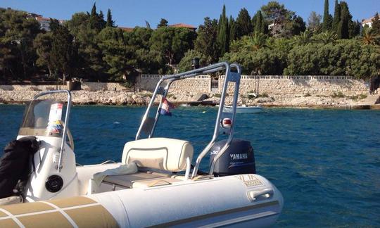 Rent 16' Zodiac Medline 60hp Rigid Inflatable Boat in Hvar, Croatia