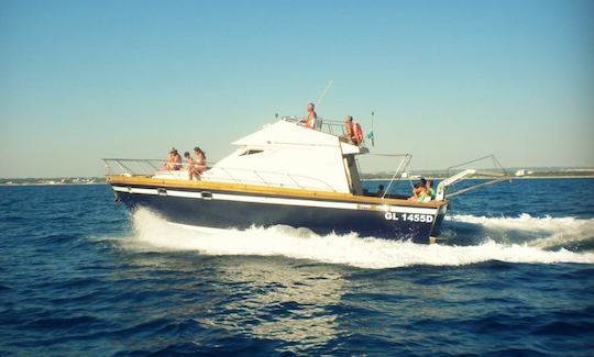 Charter 39' Posillipo Antigua Cuddy Cabin Boat In Gallipoli, Italy