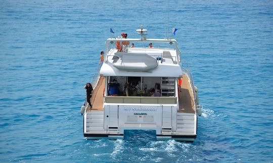 Charter 60' Scubacat Power Catamaran in Ayia Napa, Cyprus