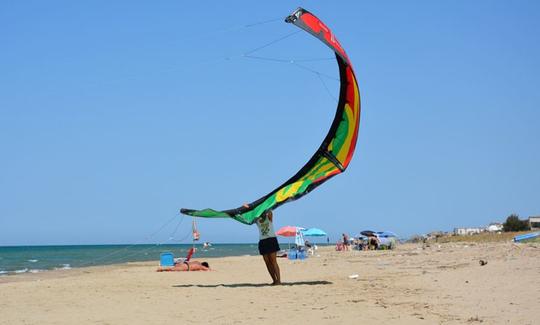 Enjoy Kiteboarding In Torre Mileto, Italy