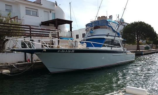 Alquiler de pesca en un yate de aluminio Striker «Sail Fish» de 44 pies en Castelló d'Empúries, España