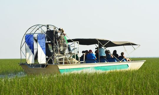 Boating on Green Grass